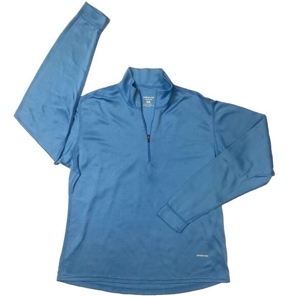 Patagonia Apilene Jacket -Women's Sz Small -Ocean Blue -Long-Sleeve -Quarter-Zip - Picture 1 of 9